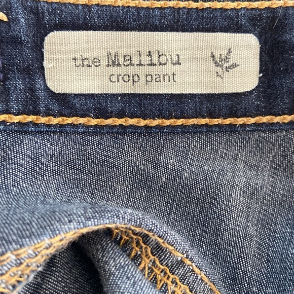 AG Adriano Goldshmied The Malibu Crop Pant Bermuda Short in Dark Wash Si… - Picture 7 of 9